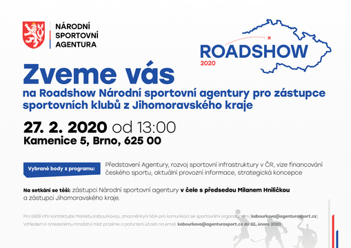 Roadshow Národní sportovní agentury 27.2.2020