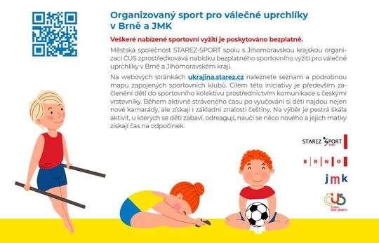 Organizovaný sport pro válečné uprchlíky v Brně a JMK